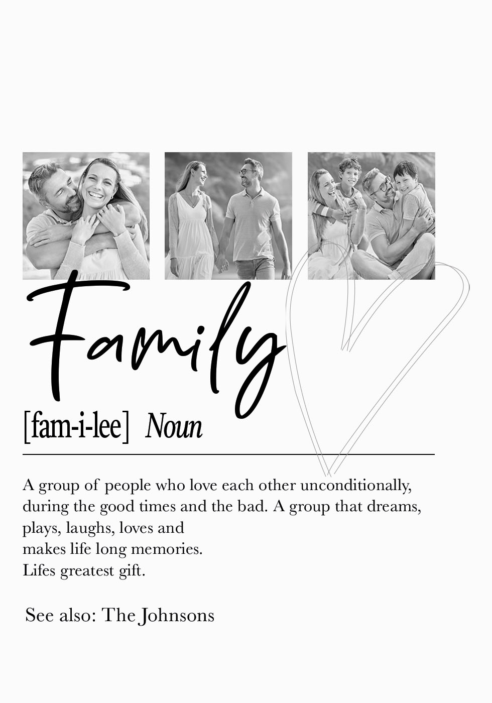 Personalized Family Definition Plakat