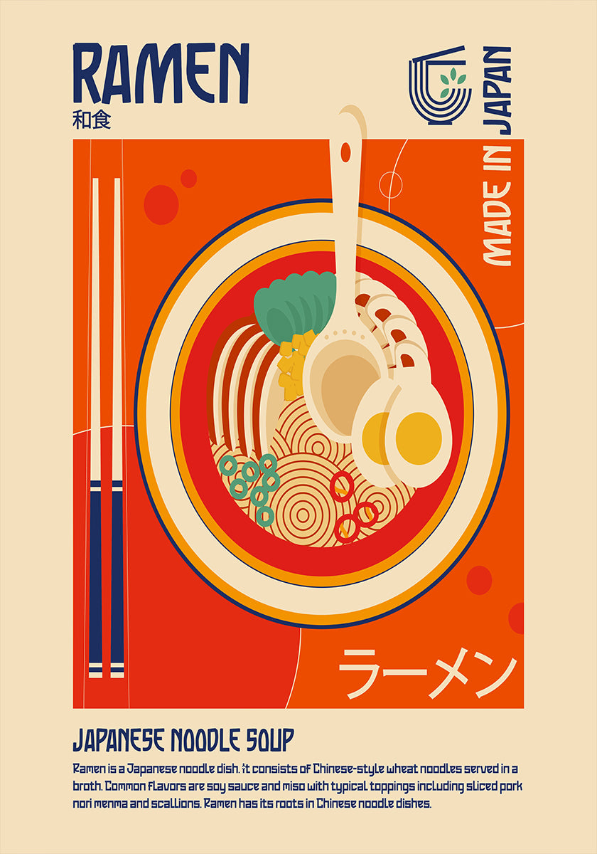 Ramen Japanese Food Print Plakat