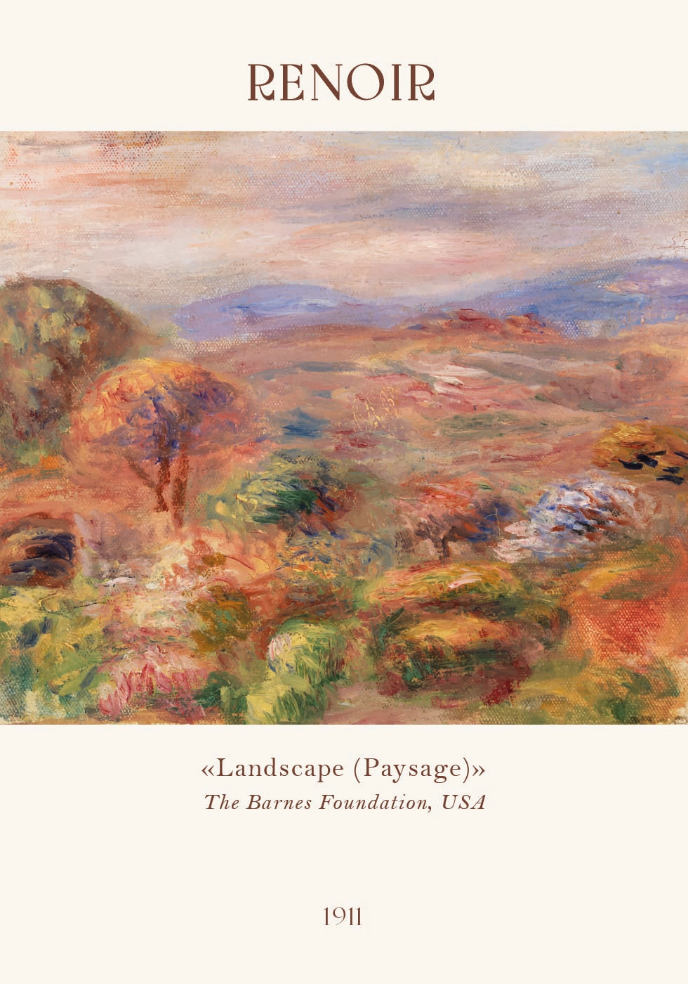 Renoir Landscape, Paysage Plakat