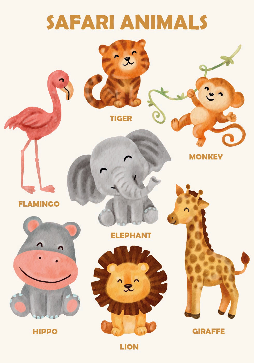 Safari Animals Plakat