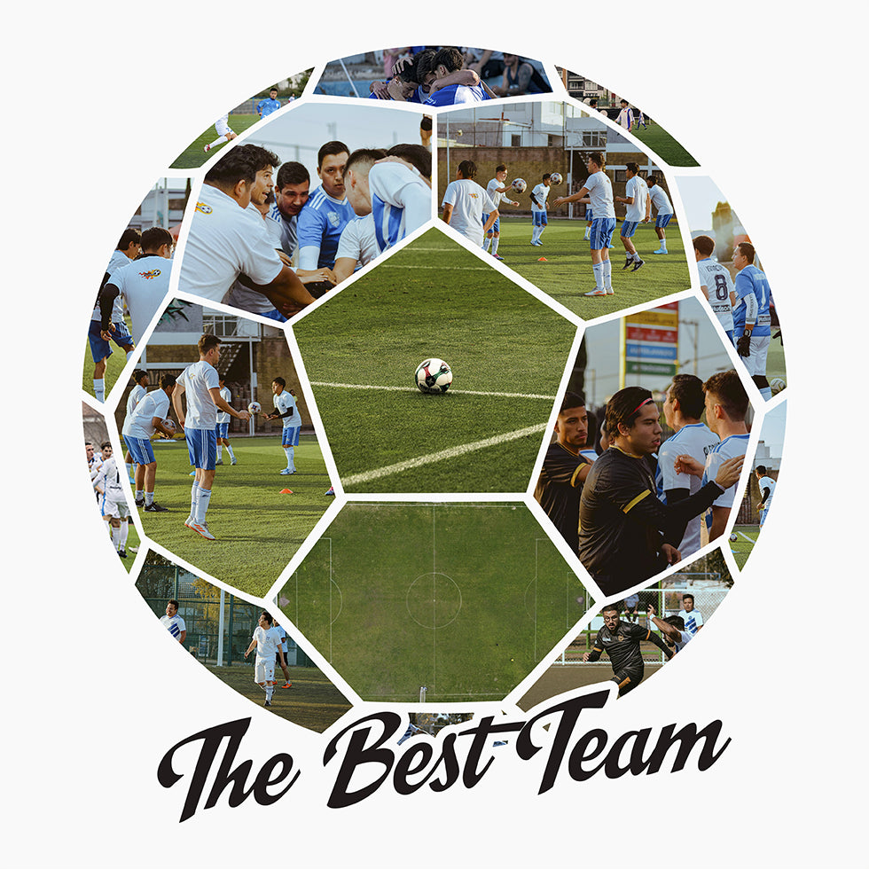 Soccer Ball Photo Collage Personal Plakat