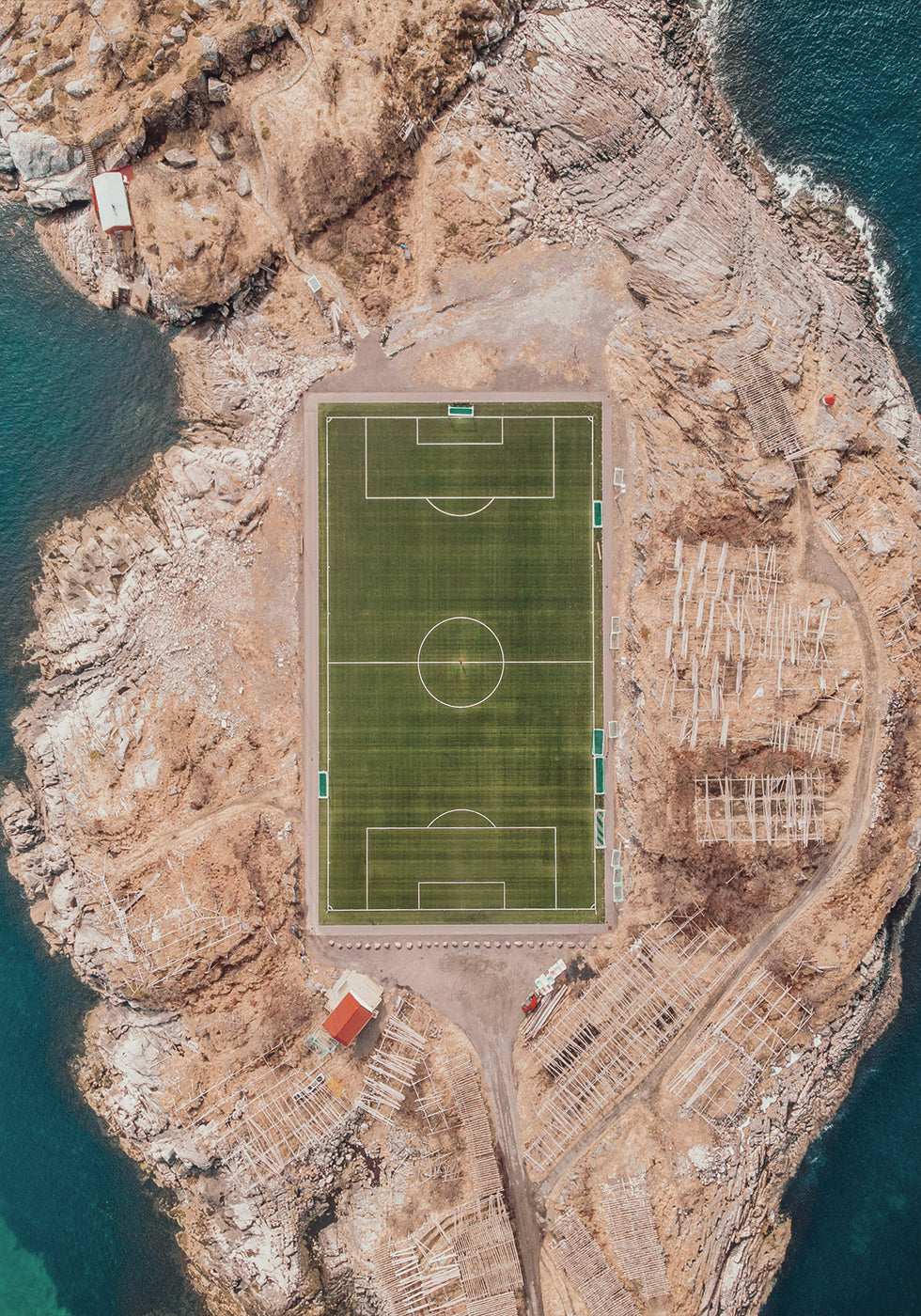 Soccer Field in Norway Plakat