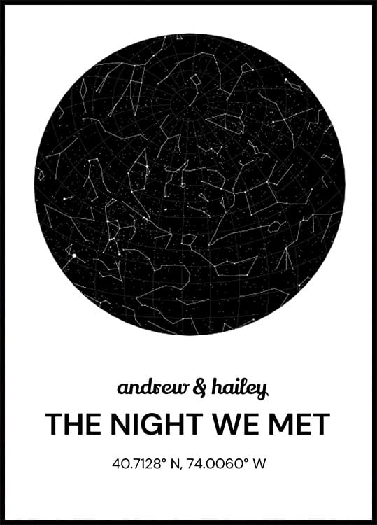 Personalized Star Map Plakat