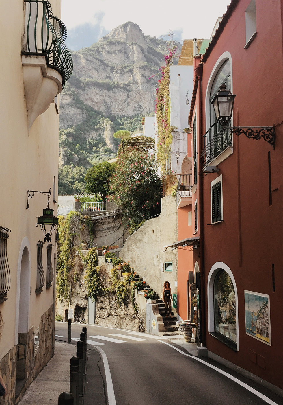 Street in Positano Plakat