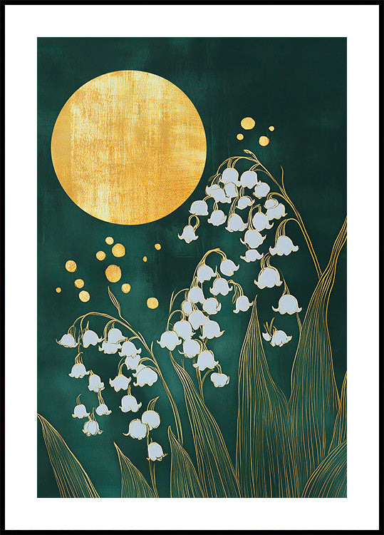 Golden Sun and Lilies Plakat