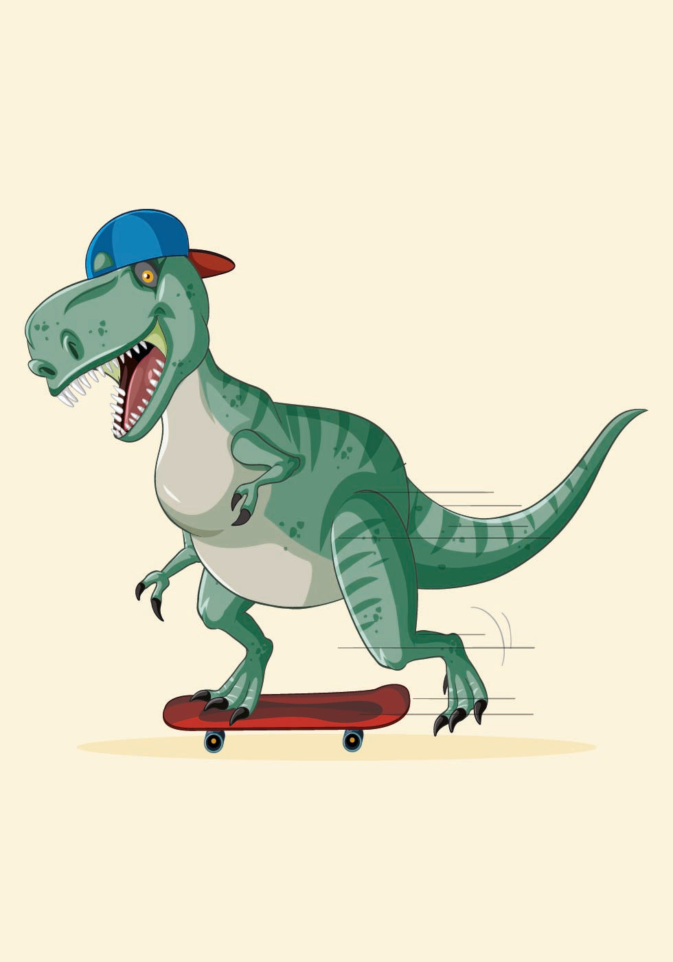 T-Rex Skateboarding Plakat