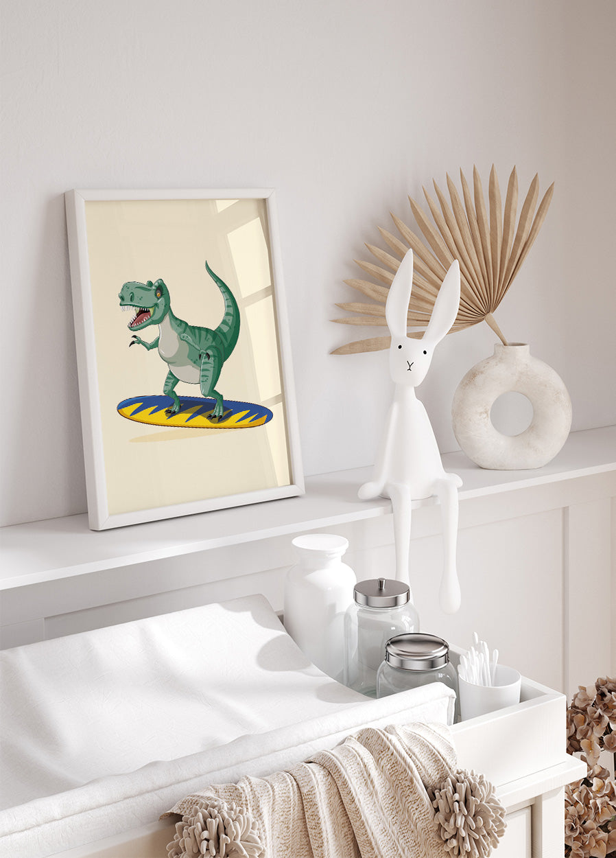 T-Rex Surfing Plakat