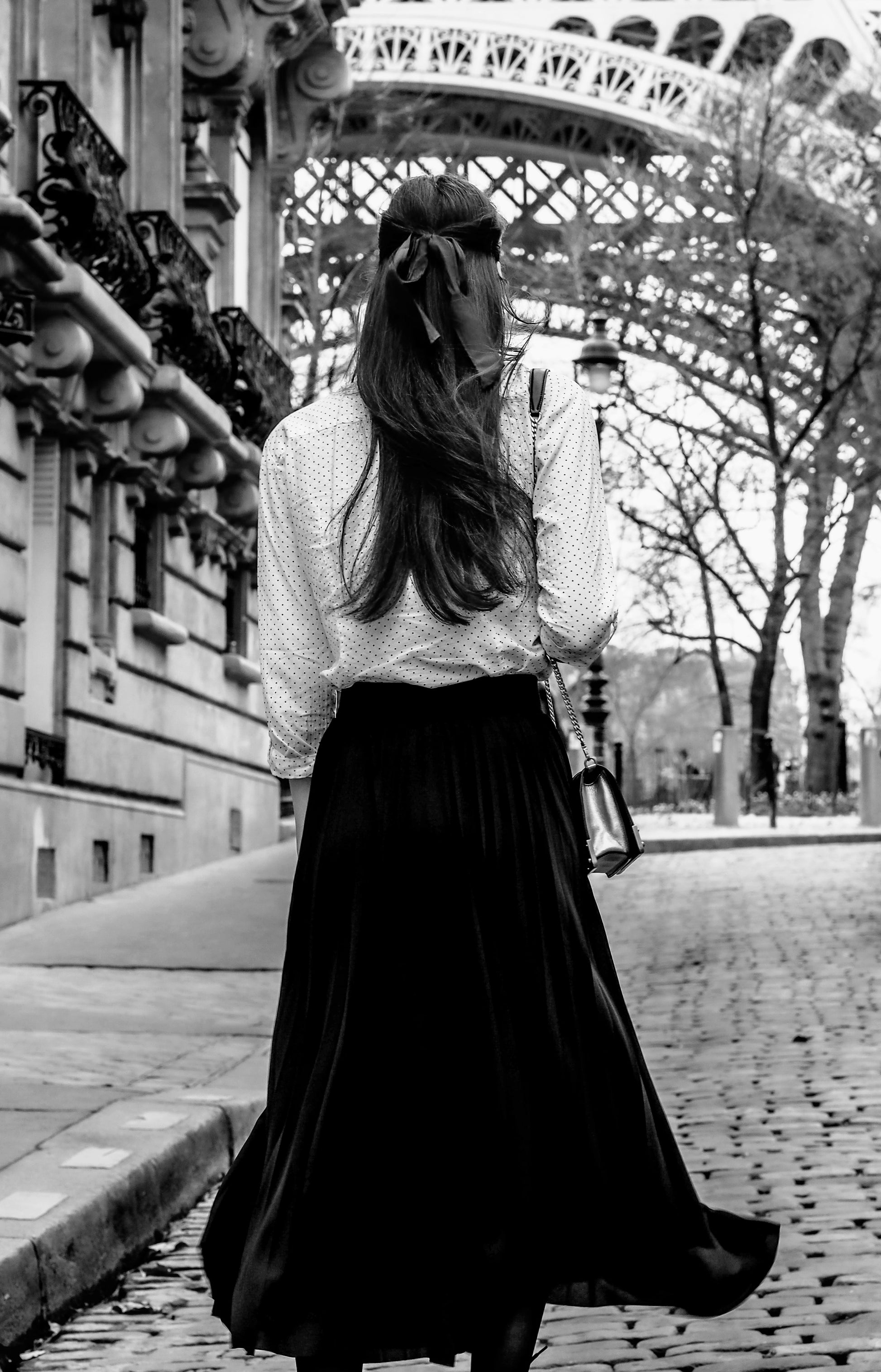 Parisian Elegance Eiffel Tower Black & White Plakat