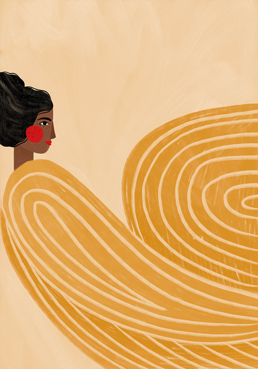 The Woman With the Yellow Stripes Plakat