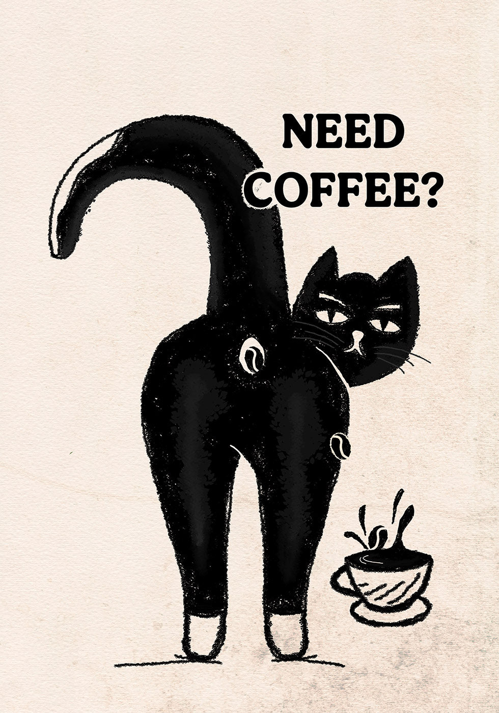 Need Coffee Cat Plakat