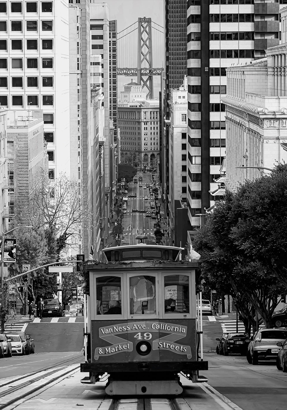 San Francisco Cable Car and Skyline Plakat