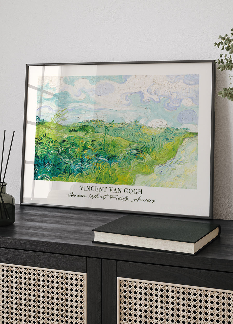 Green Wheat Fields by Vincent van Gogh plakat