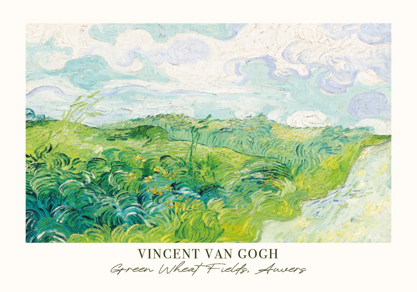 Green Wheat Fields by Vincent van Gogh plakat