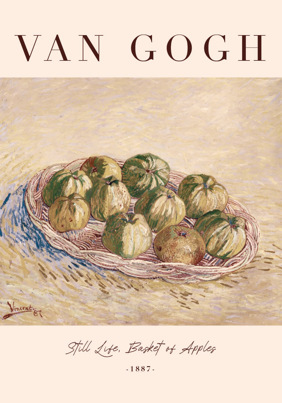 Still Life, Basket of Apples by Vincent van Gogh Plakat