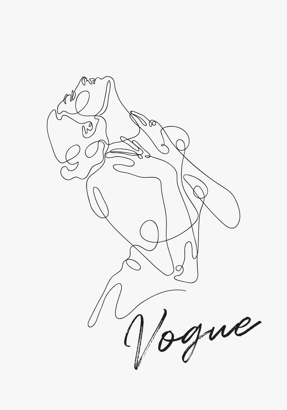 Vogue Woman Line Art Plakat