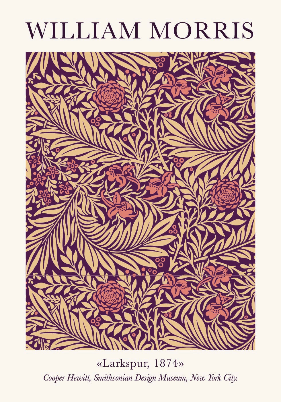 William Morris Larkspur Plakat