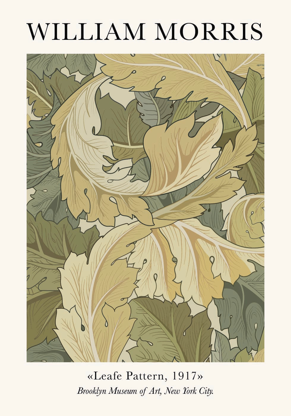 Leafe Pattern By William Morris Plakat