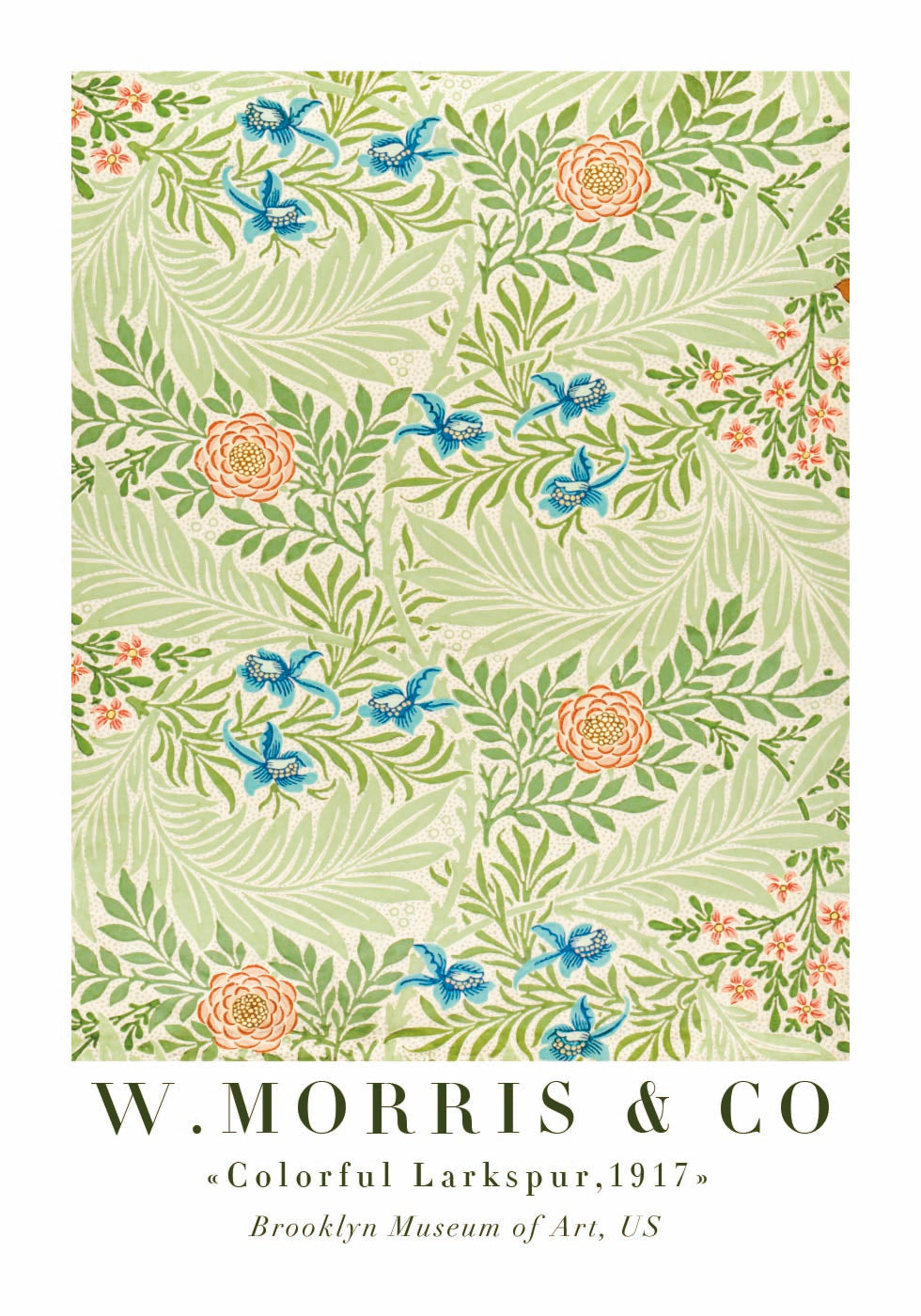 W. Morris & Co - Colorful Larkspur Plakat