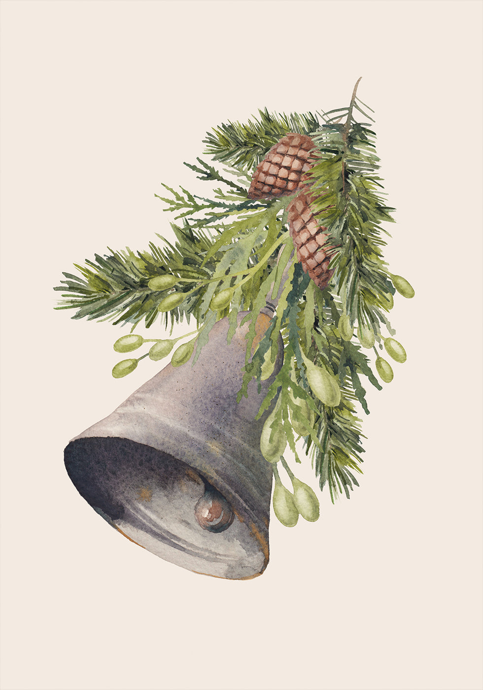 Watercolor Christmas Bell Plakat