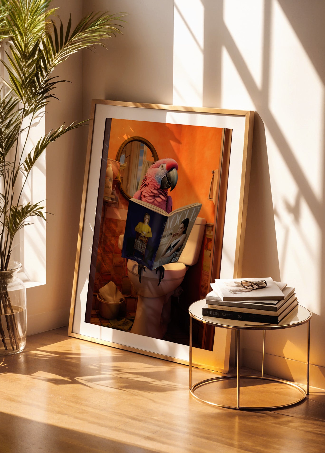 Whimsical Parrot Reading