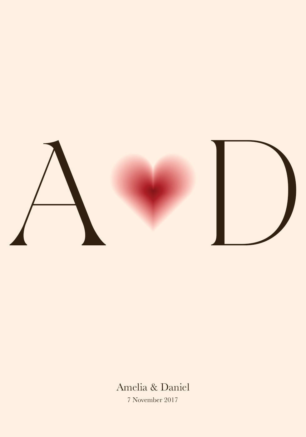 You & Me, Initials Love Plakat