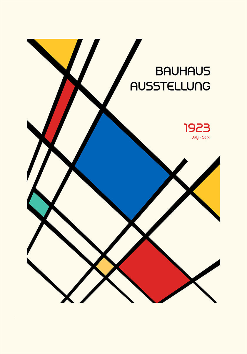 Bauhaus Geometric Design Retro Plakat