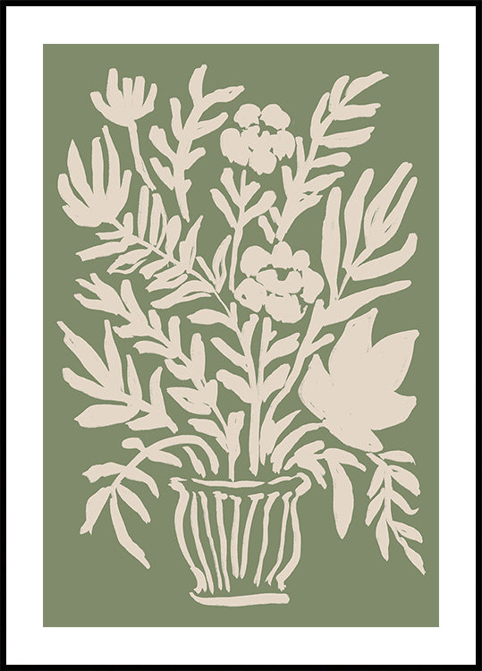 Botanical Vase Silhouette Plakat