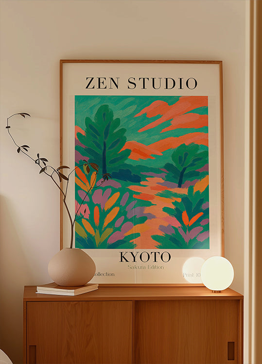 Vibrant Kyoto Path Plakat