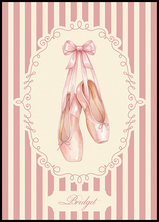 Ballet Baby Name Personal Plakat