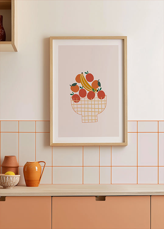 Colorful Fruit Bowl Plakat