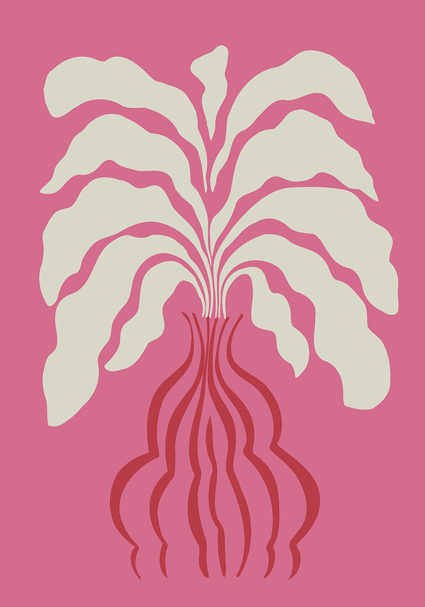 Minimal Leaf and Vase Plakat