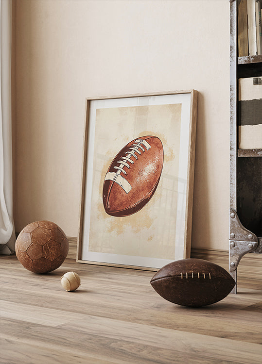 American Football Ball Plakat