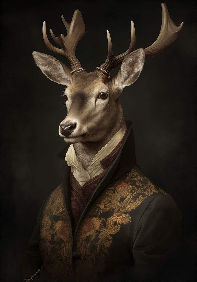 Stag Portrait Plakat