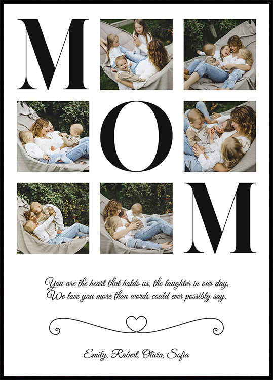 Mom Photo Collage Personalized Plakat