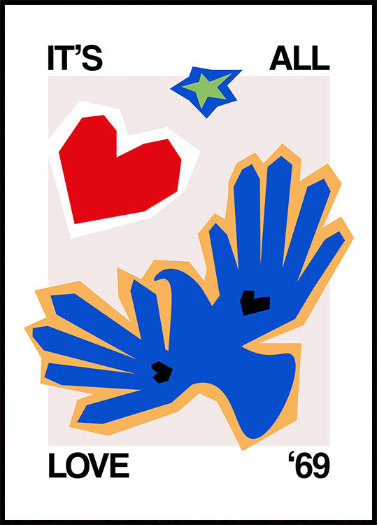 It's All Love '69 Bird Blue Plakat