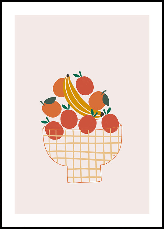 Colorful Fruit Bowl Plakat