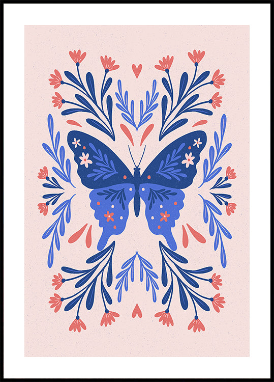 Folk Art Butterfly. Plakat