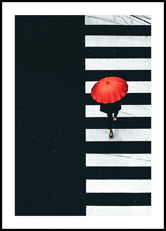 red umbrella Plakat