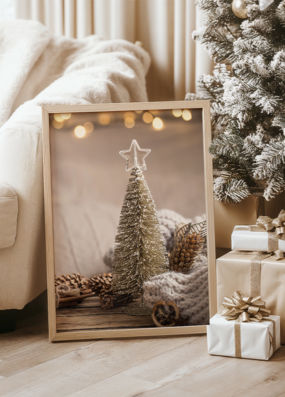 a picture of a christmas tree in a frame