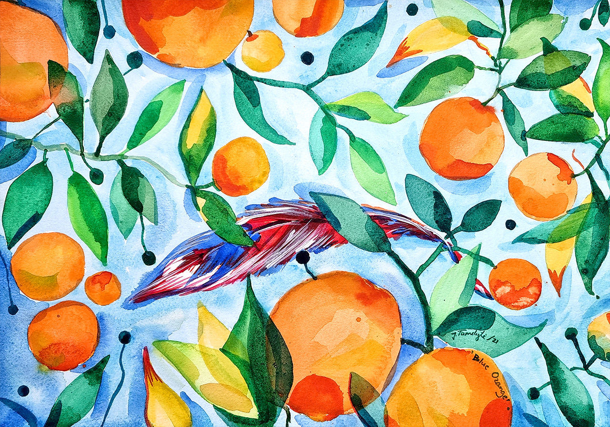Orange Blue Plakat