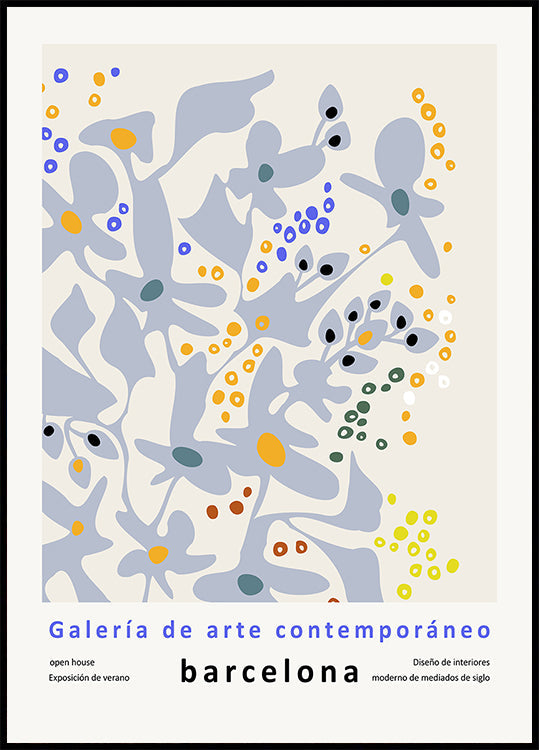 Contemporary art gallery Barcelona design and interior Plakat