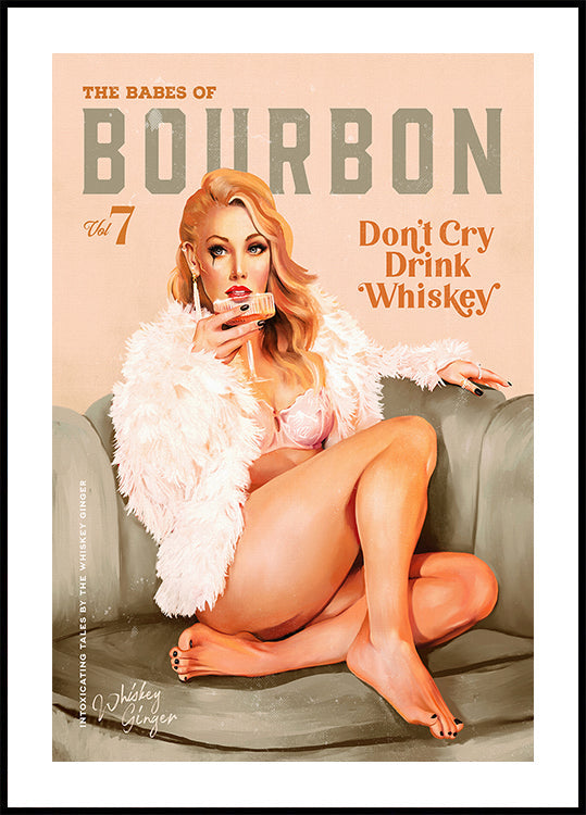 Babes of Bourbon Vol 7 Sexy Vintage Whiskey Pinup Girl Plakat