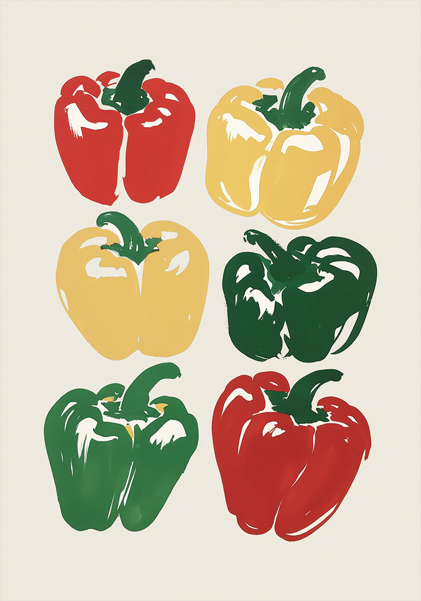 Colorful Bell Peppers Art Plakat