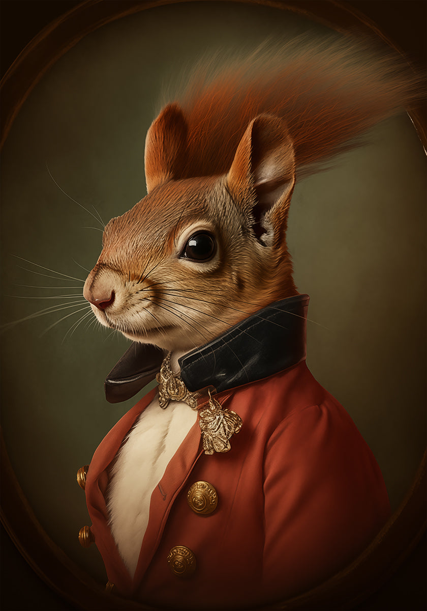 Squirrel Portrait Plakat