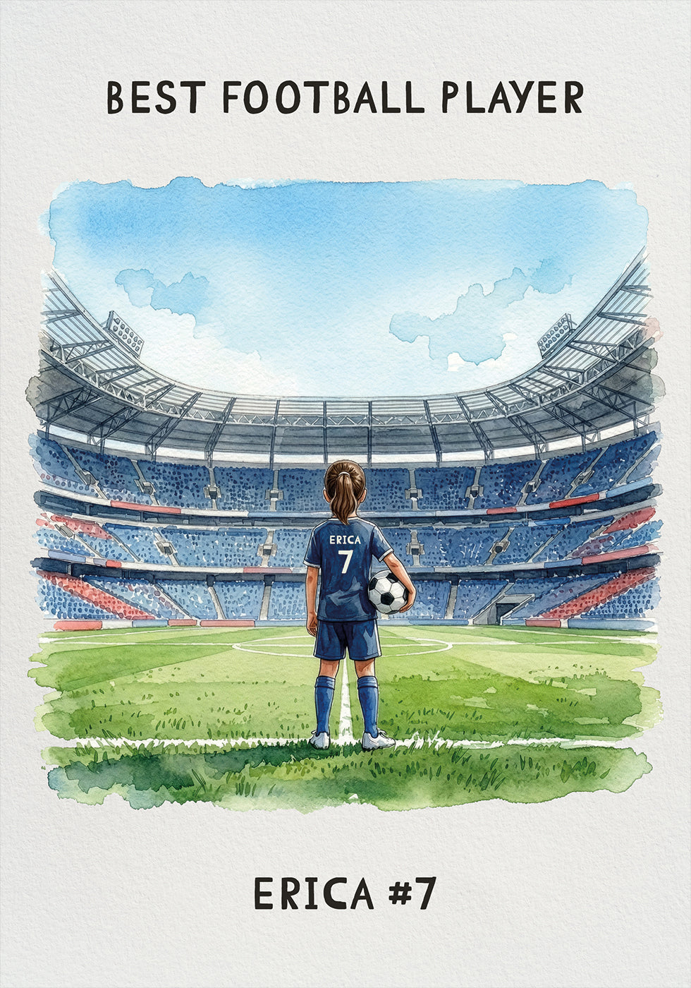 Youth football Girl Personal Plakat