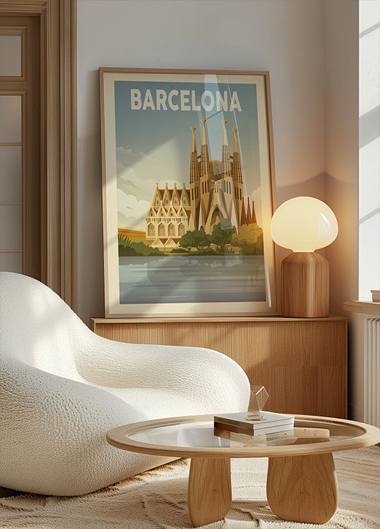 Barcelona Travel Print Plakat