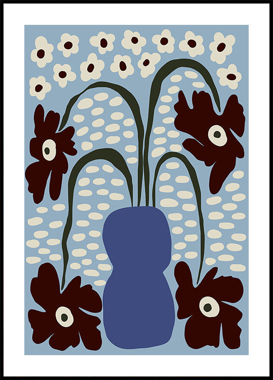 Dropping orange fern Plakat