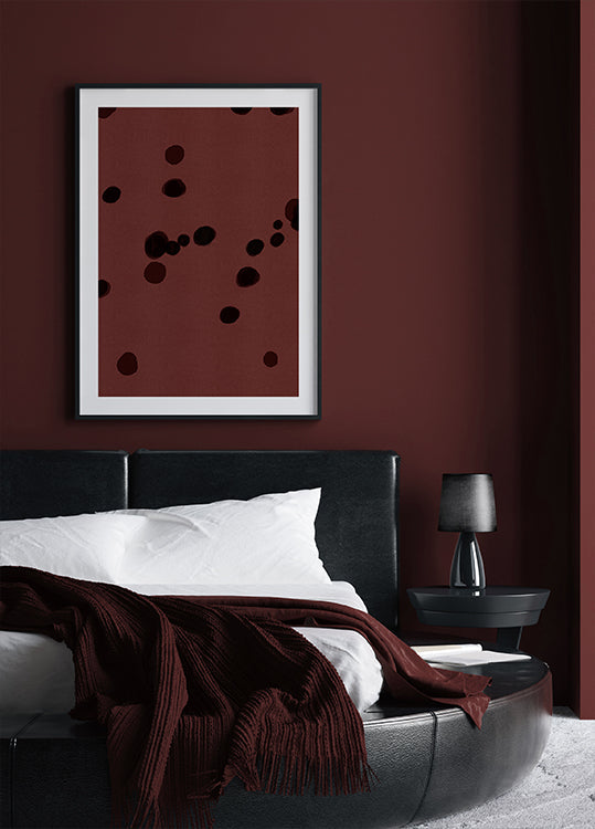 Dark Cocoa Dots Plakat