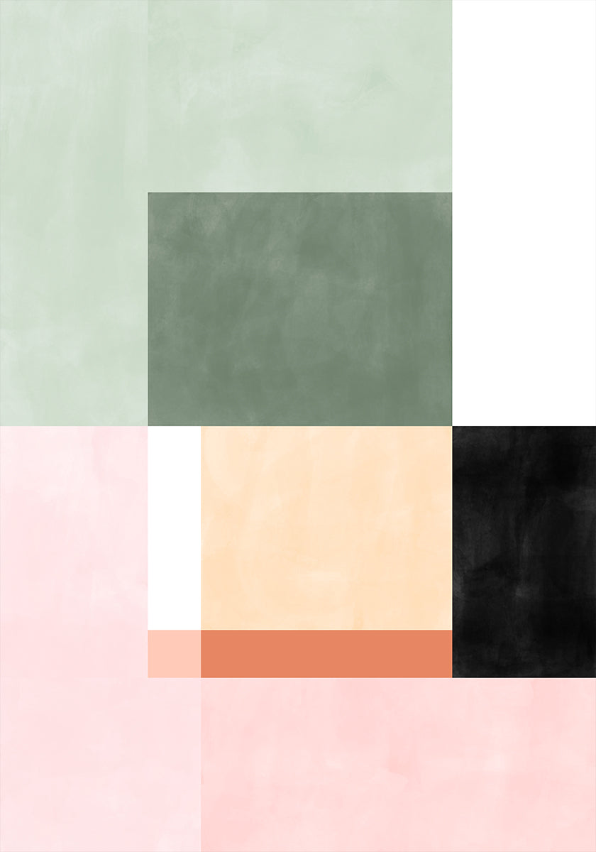 Abstract Composition With Geometric Shapes Plakat