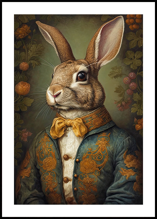 Regal Rabbit Portrait Plakat